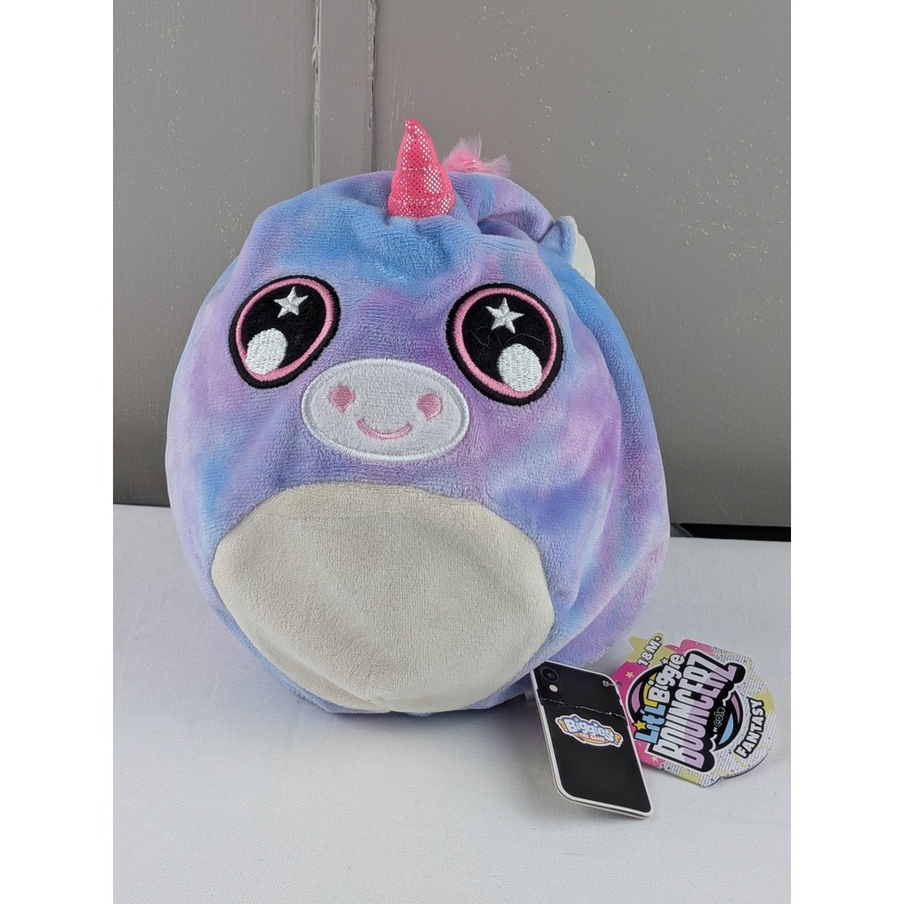 Eolo Lil Biggie Bouncerz Fantasy Unicorn Inflatable Plush Purple Blue Tie Dye